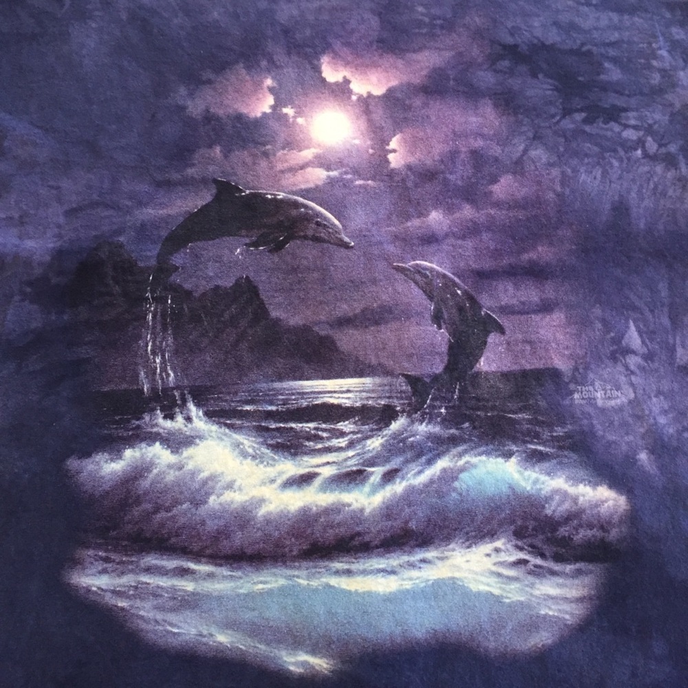 Purple Dolphin Gildan 3X T-shirt